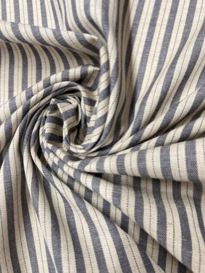 Algodón Creta rayas gris