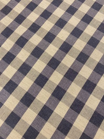 Algodón Creta vichy grande gris