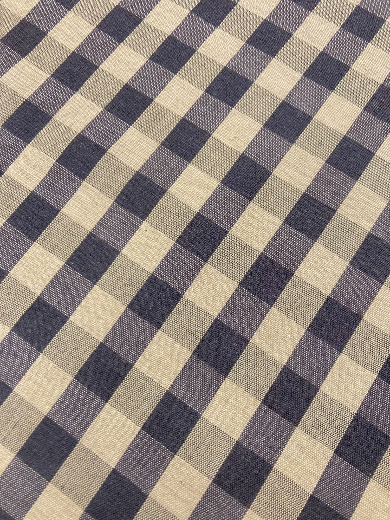 Algodón Creta vichy grande gris