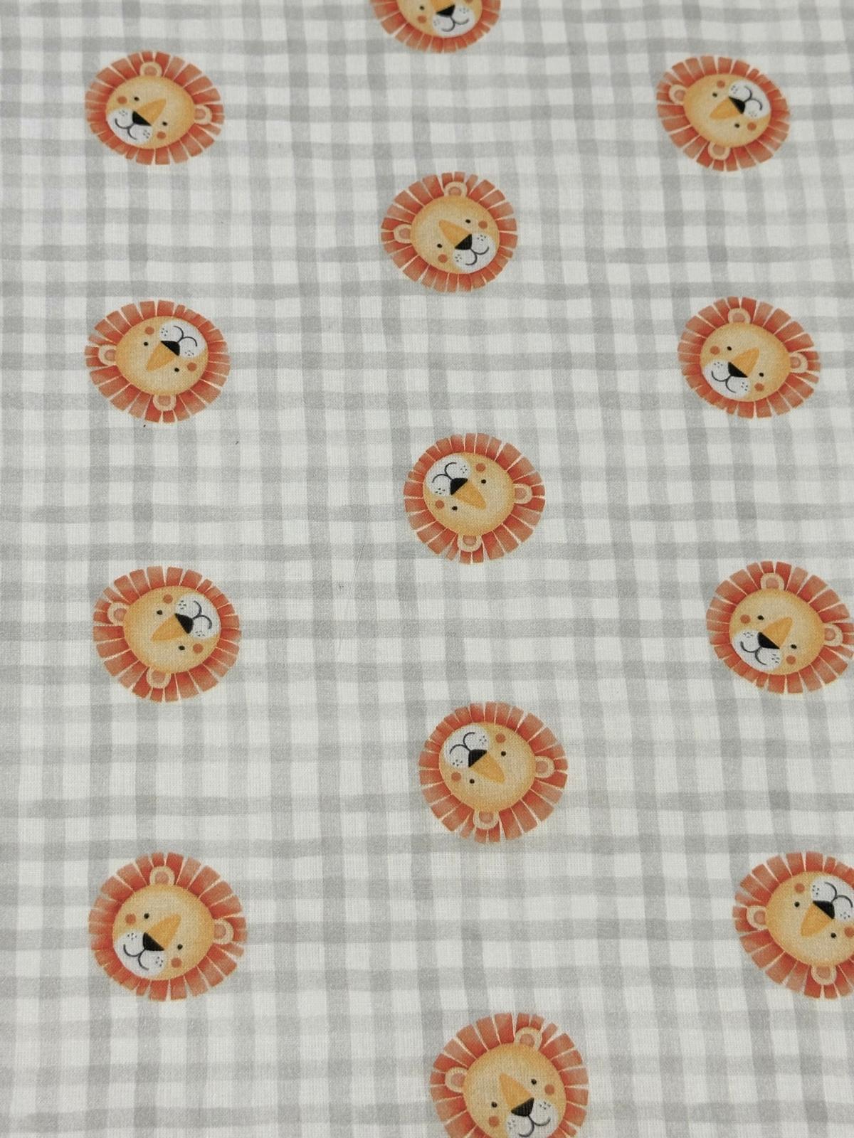 Algodón Animalia leones