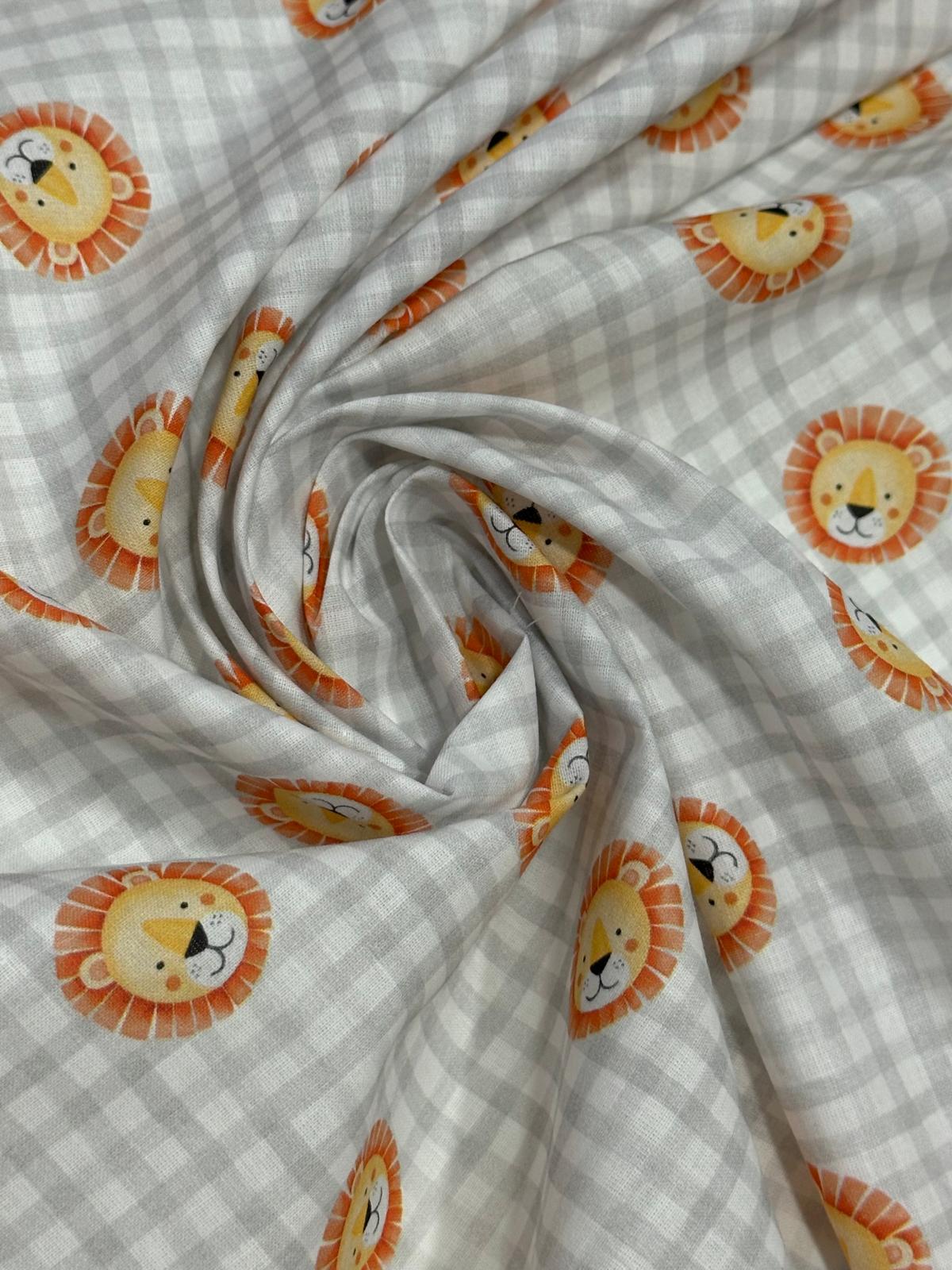 Algodón Animalia leones