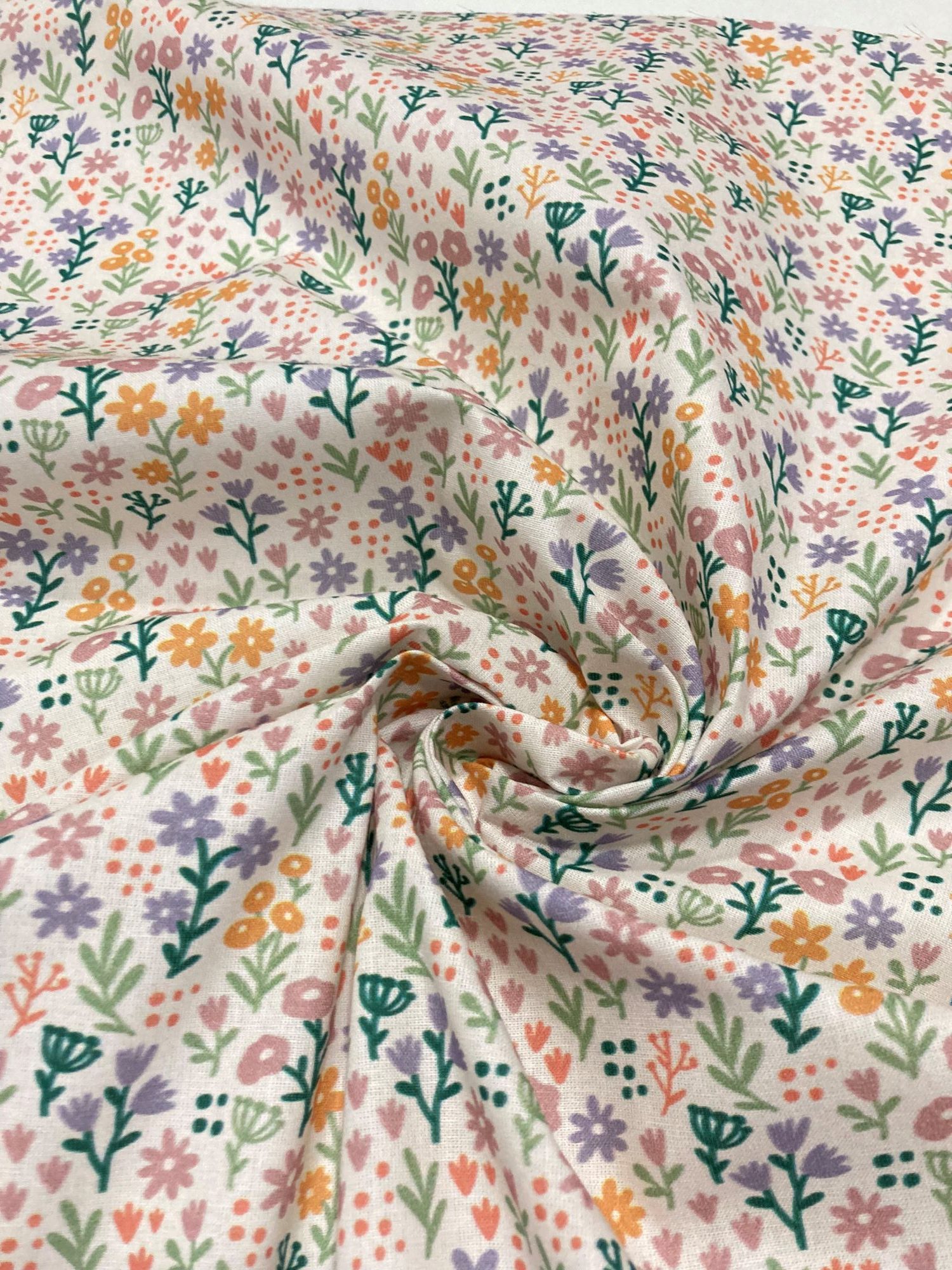 Algodón Milú flores