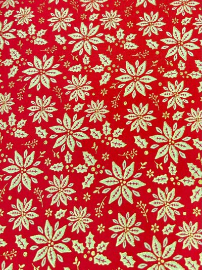 Algodón Navidad Alegría Rojo