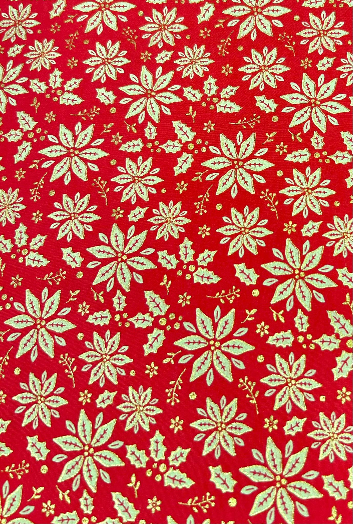 Algodón Navidad Alegría Rojo