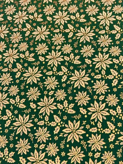 Algodón Navidad Alegría Verde