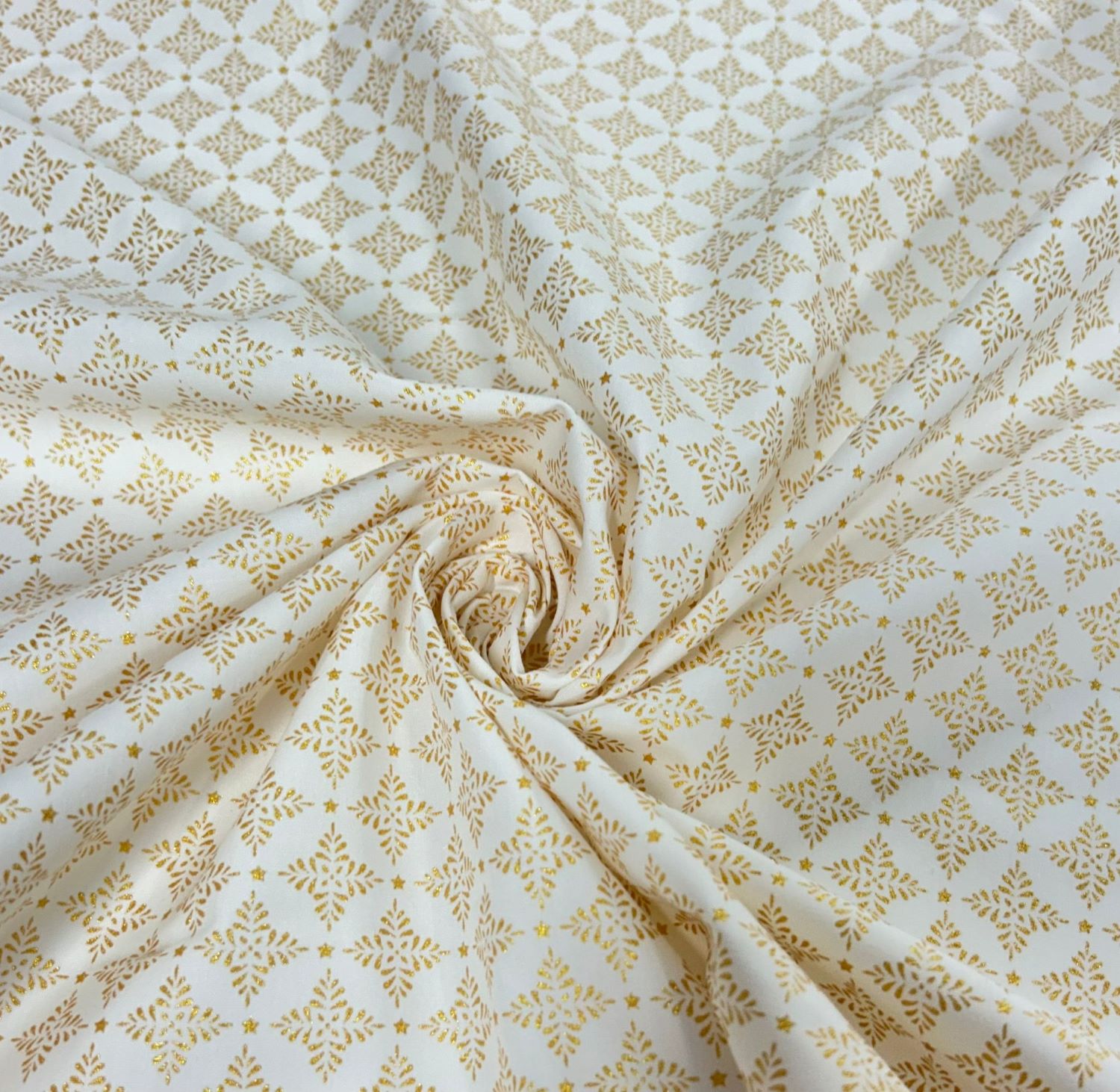 Algodón Navidad Deseo Beige