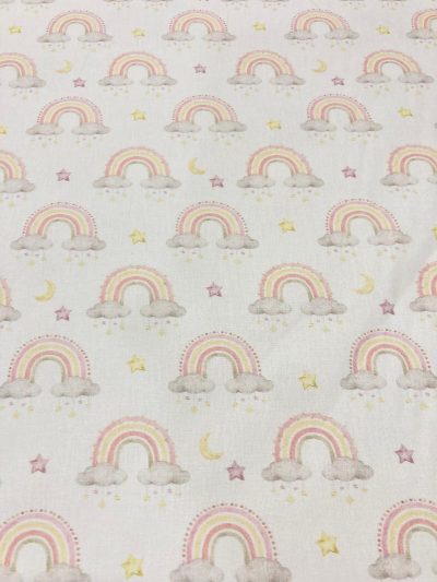Algodón Reborn arcoiris rosa