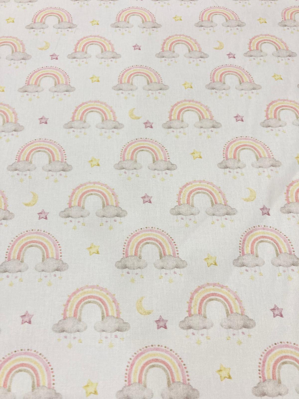 Algodón Reborn arcoiris rosa