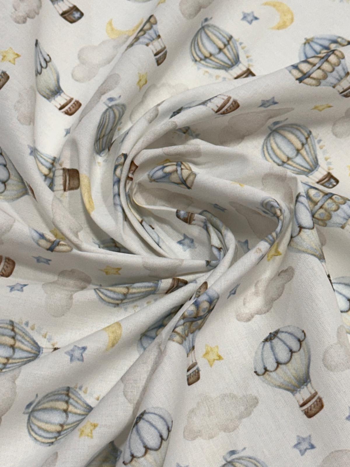 Algodón Reborn globos azul