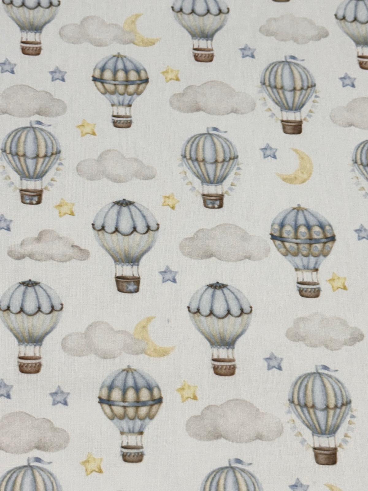 Algodón Reborn globos azul