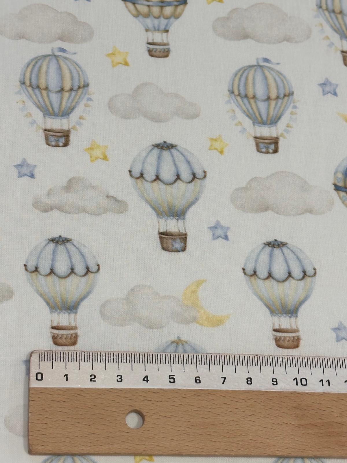 Algodón Reborn globos azul