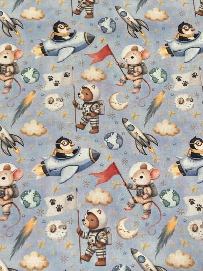 Algodón animales astronautas