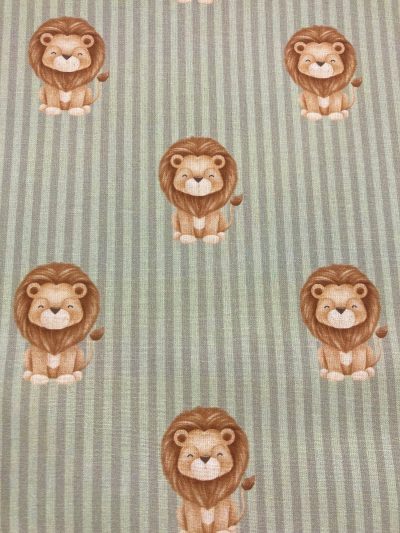 Algodón leones rayas
