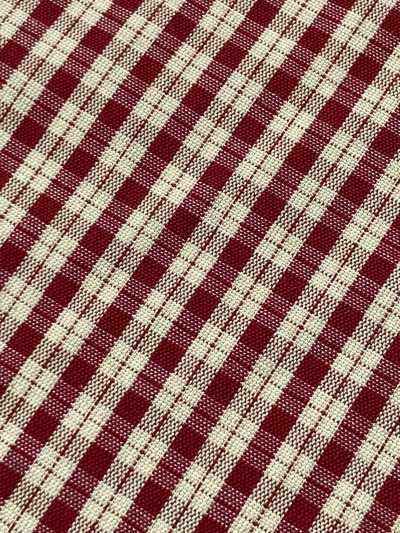 Algodón Creta cuadros burdeos