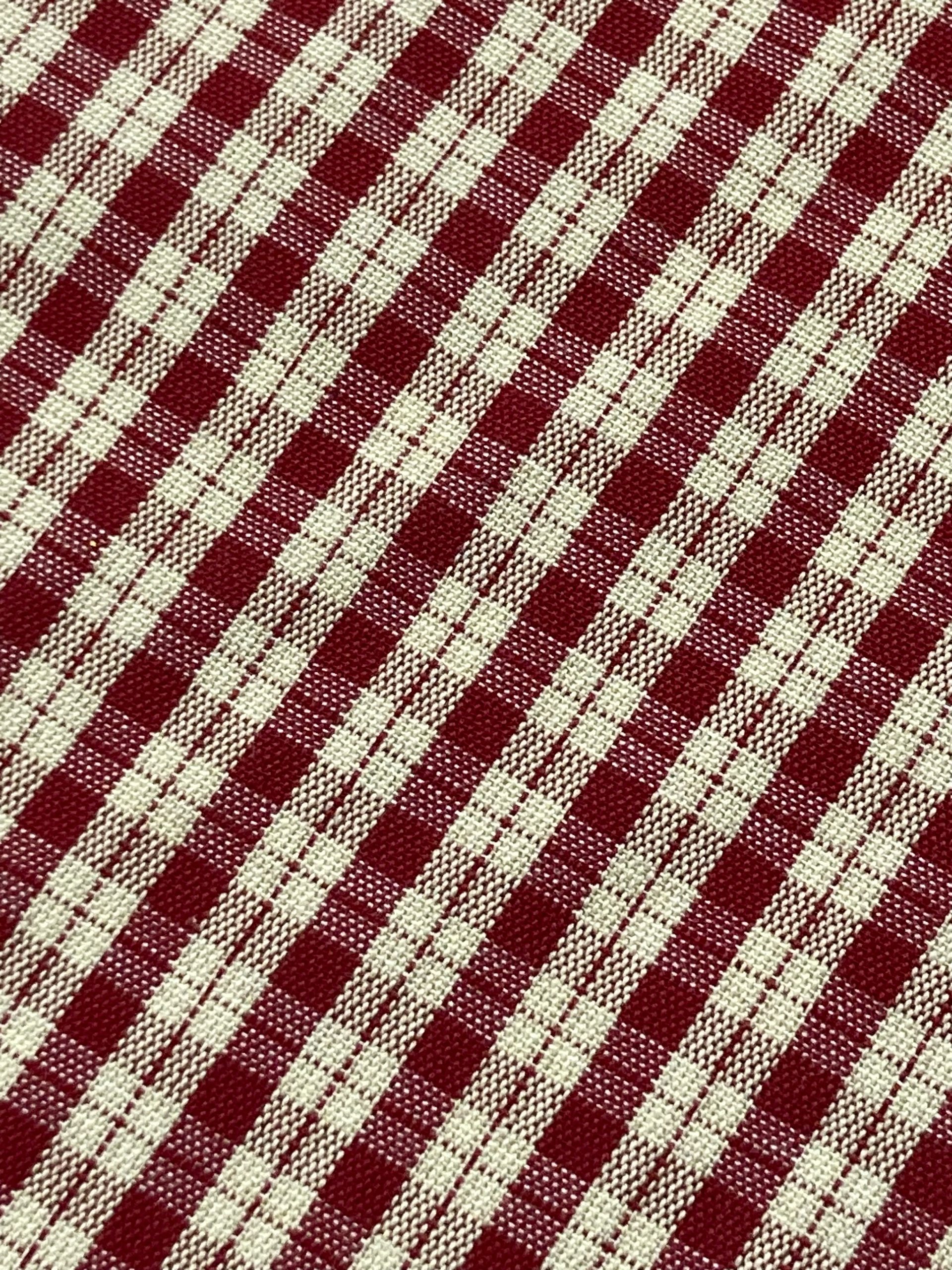 Algodón Creta cuadros burdeos