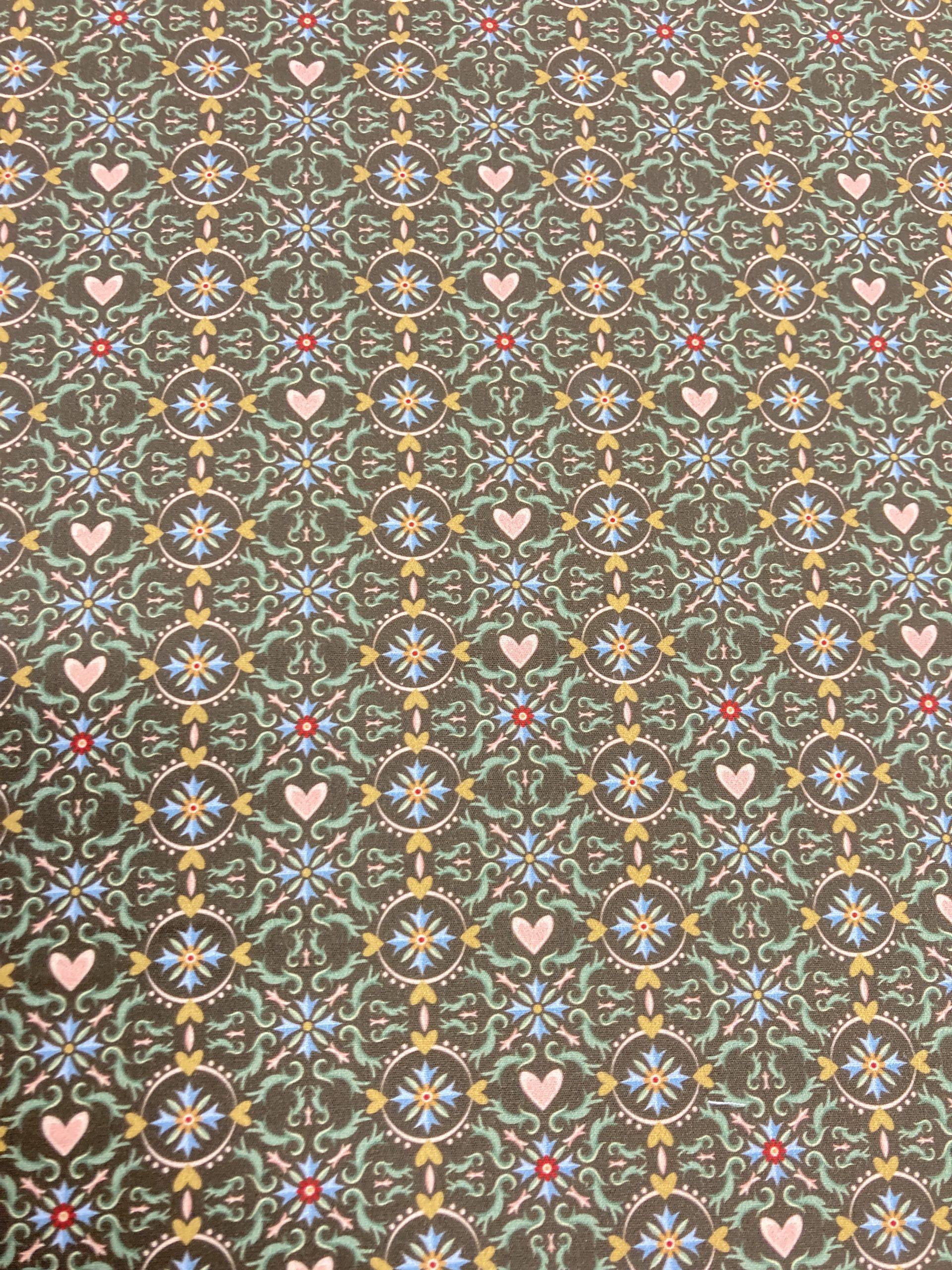 Algodón Geometric Corazones