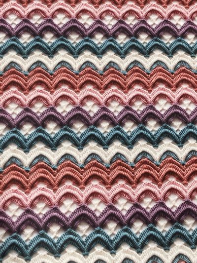 Algodón 3D crochet ondas