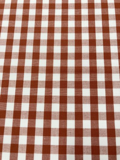 Vichy algodón 1cm teja