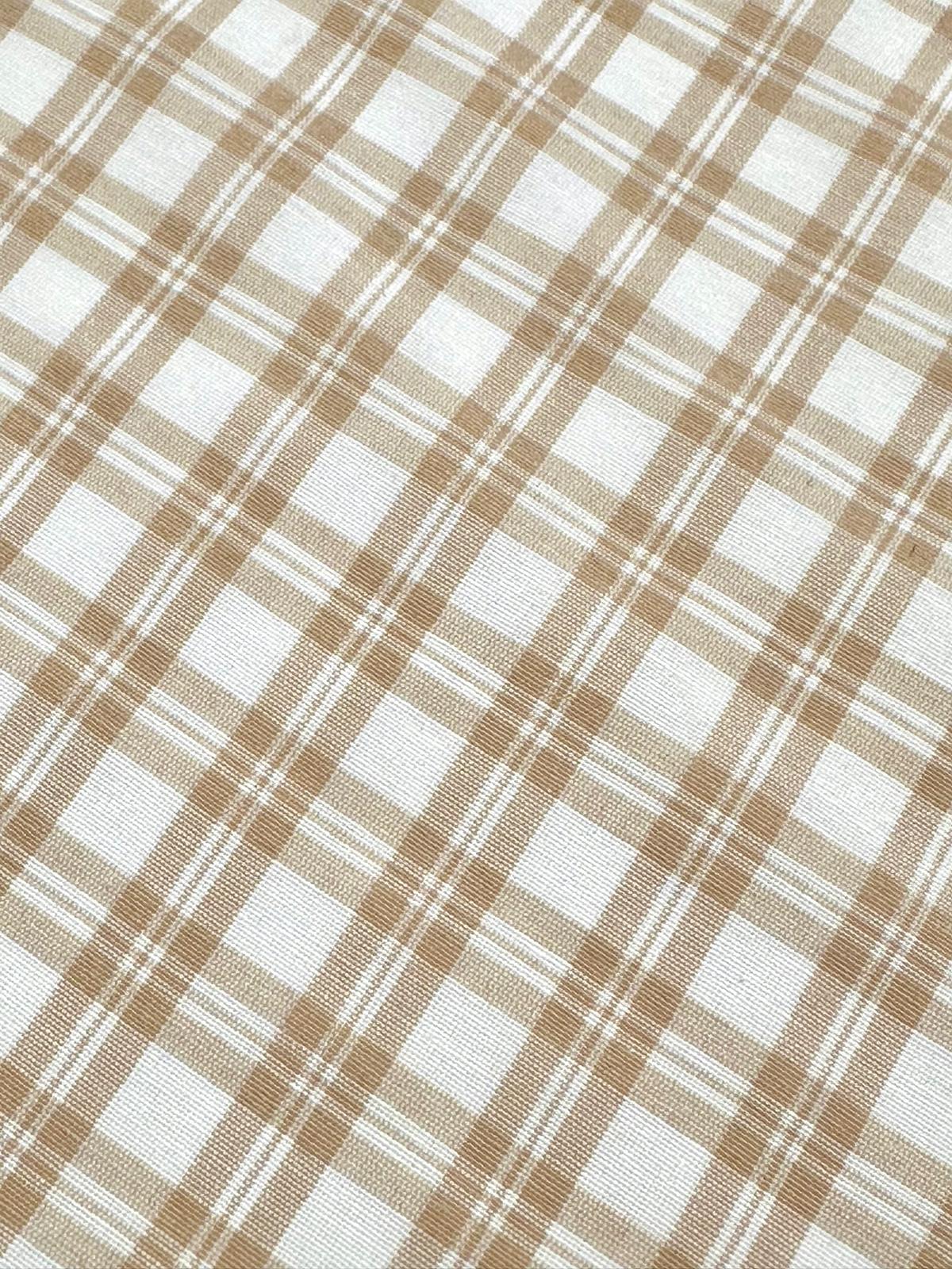 Loneta cuadro escoces camel