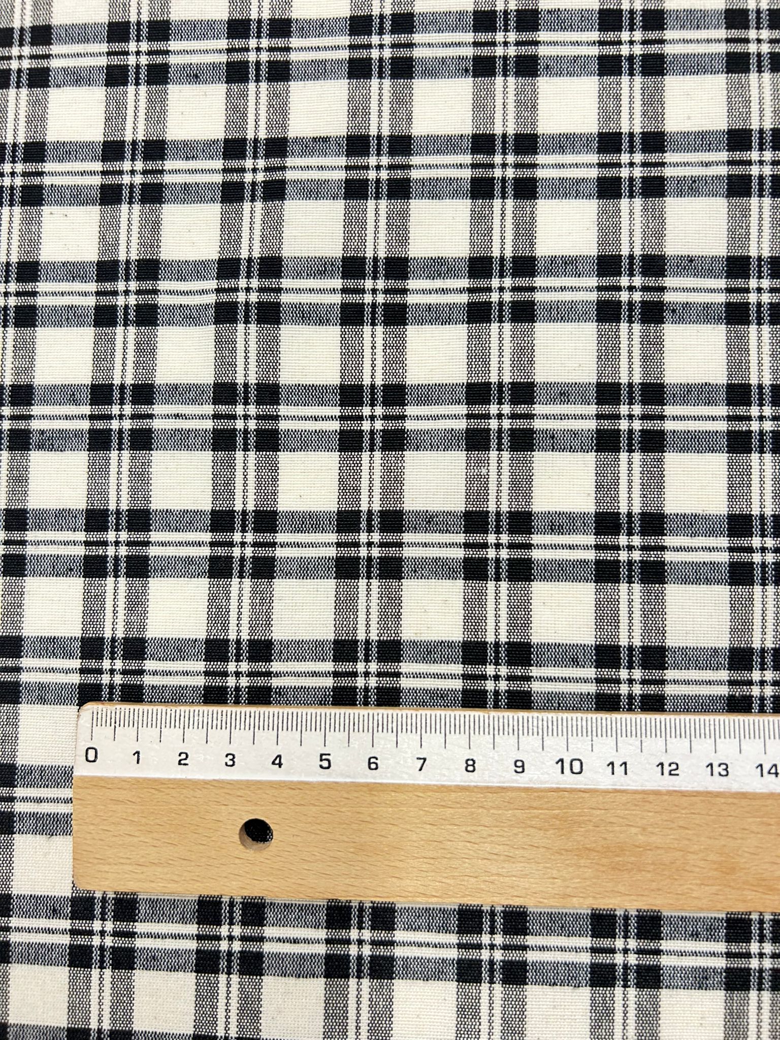 Loneta cuadro escoces negro