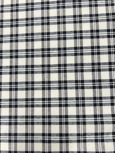 Loneta cuadros escoceses negro