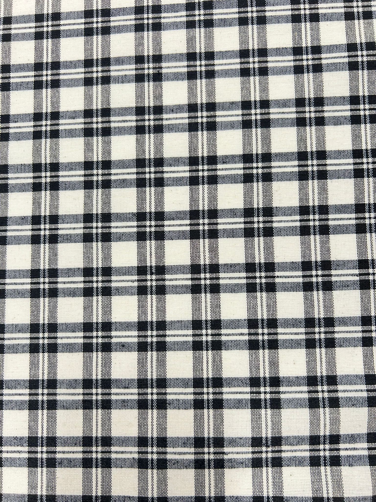 Loneta cuadros escoceses negro