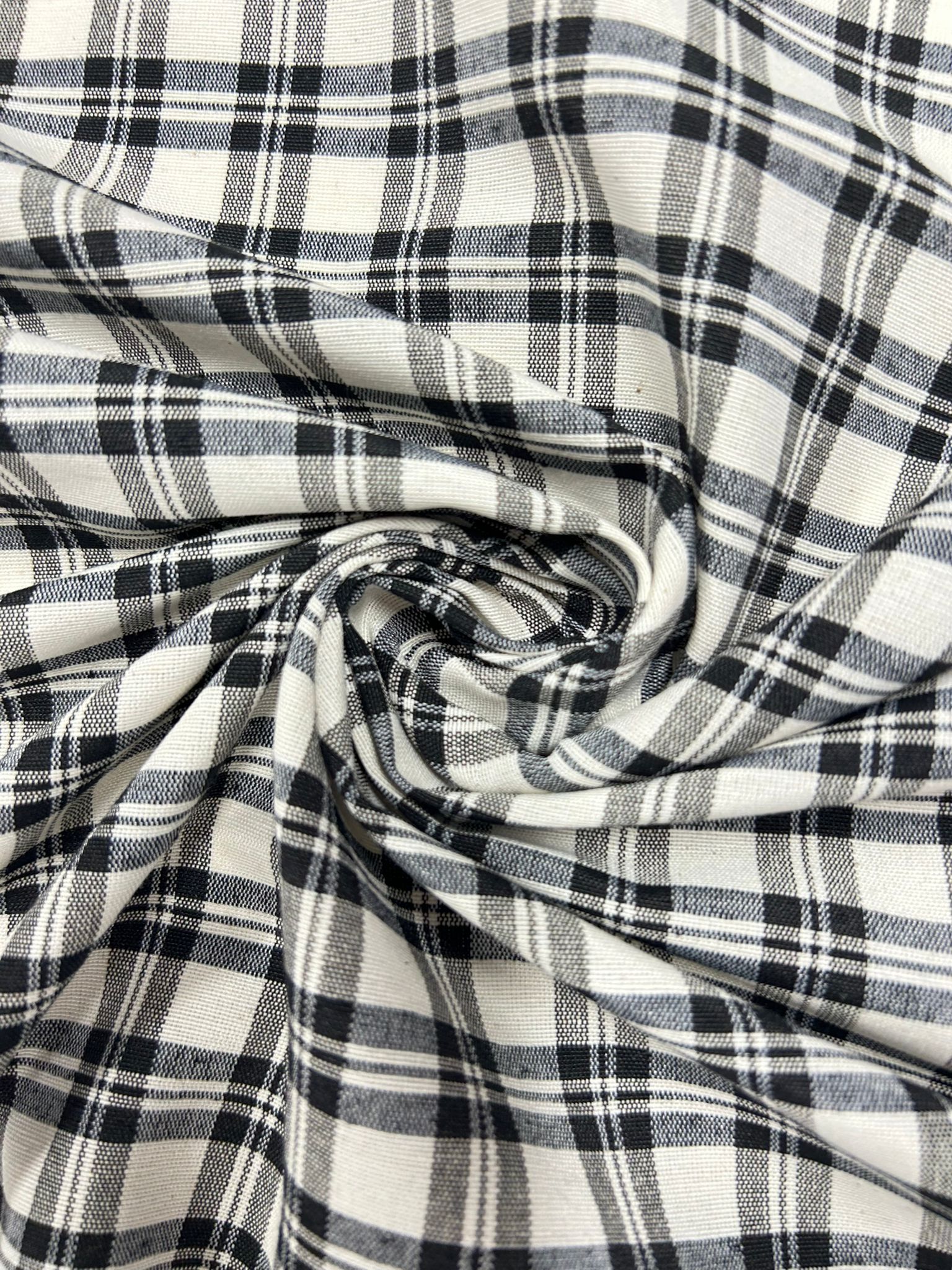 Loneta cuadro escoces negro