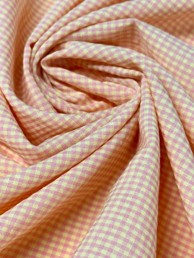 vichy seersucker ligero amarillo/salmón mini