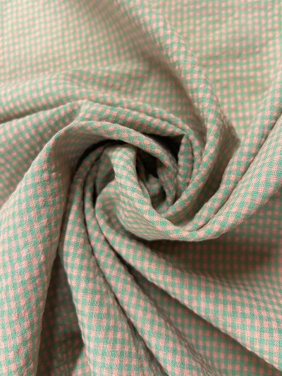 vichy seersucker ligero verde/maquillaje mini