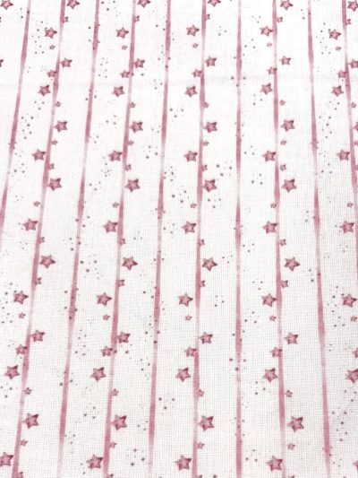 Algodón Reborn estrellas rosa