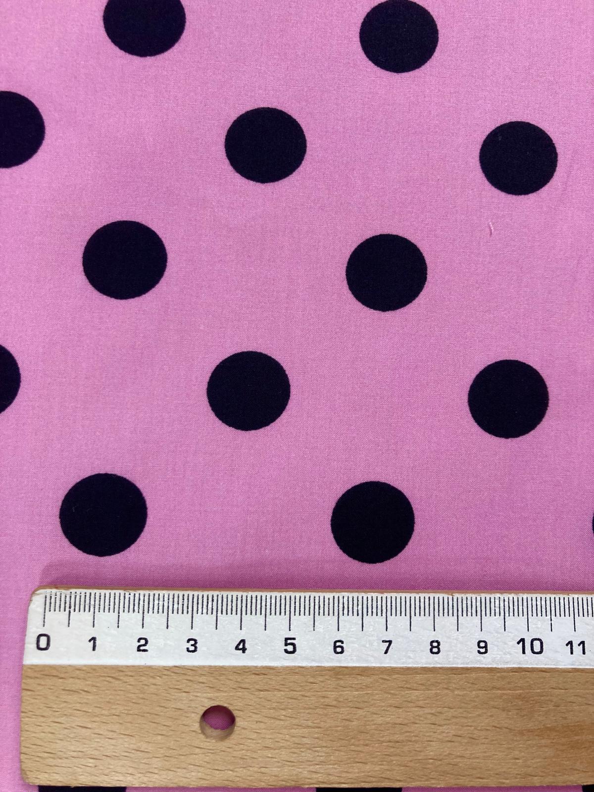 Algodón lunar negro f.rosa