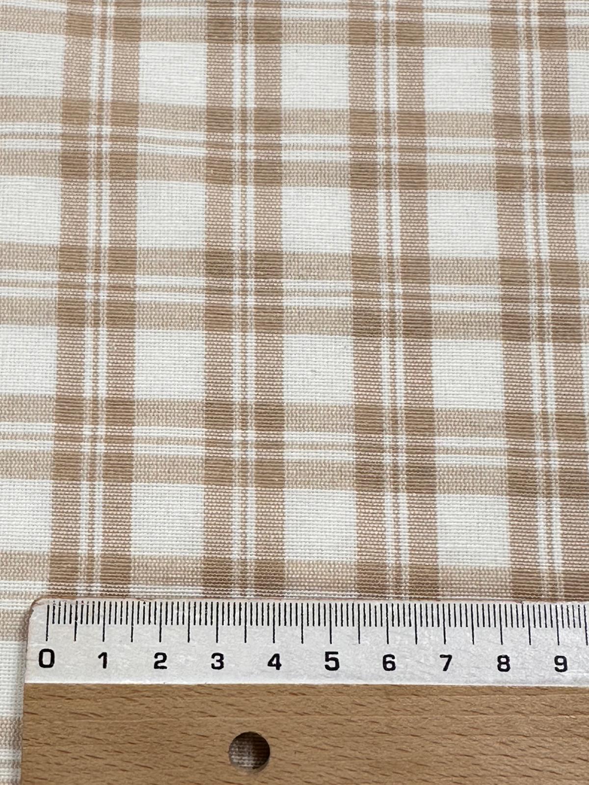 Loneta cuadro escoces camel