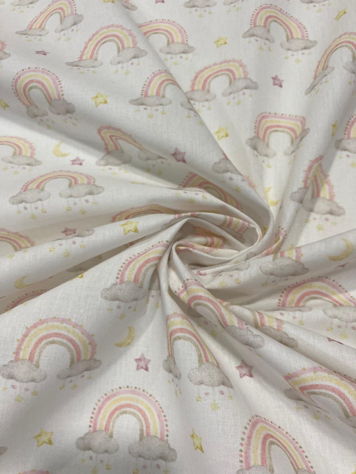 Algodón Reborn arcoiris rosa