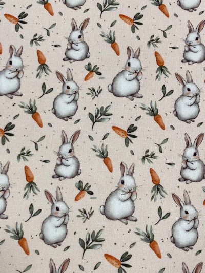 Algodón conejos zanahoria