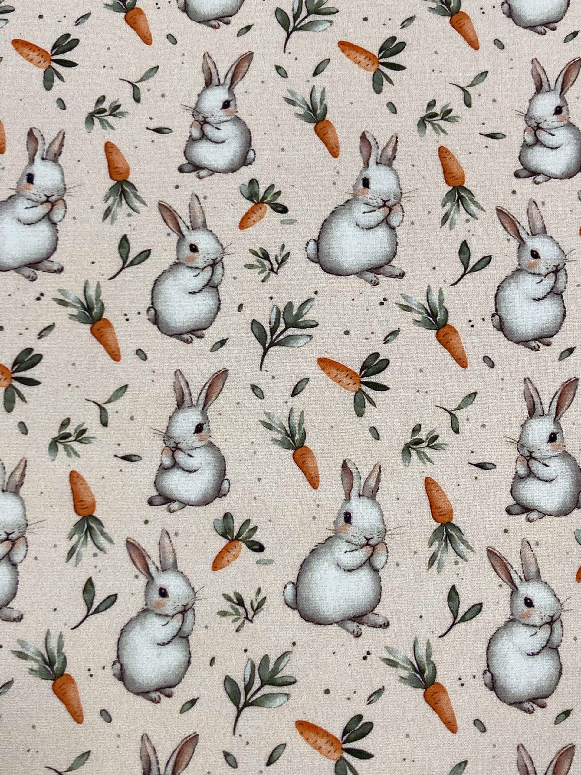 Algodón conejos zanahoria