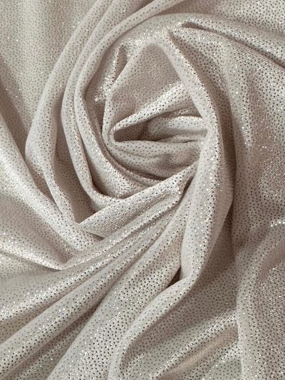 Terciopelo elástico Fiesta blanco