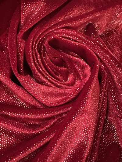 Terciopelo elástico Fiesta rojo