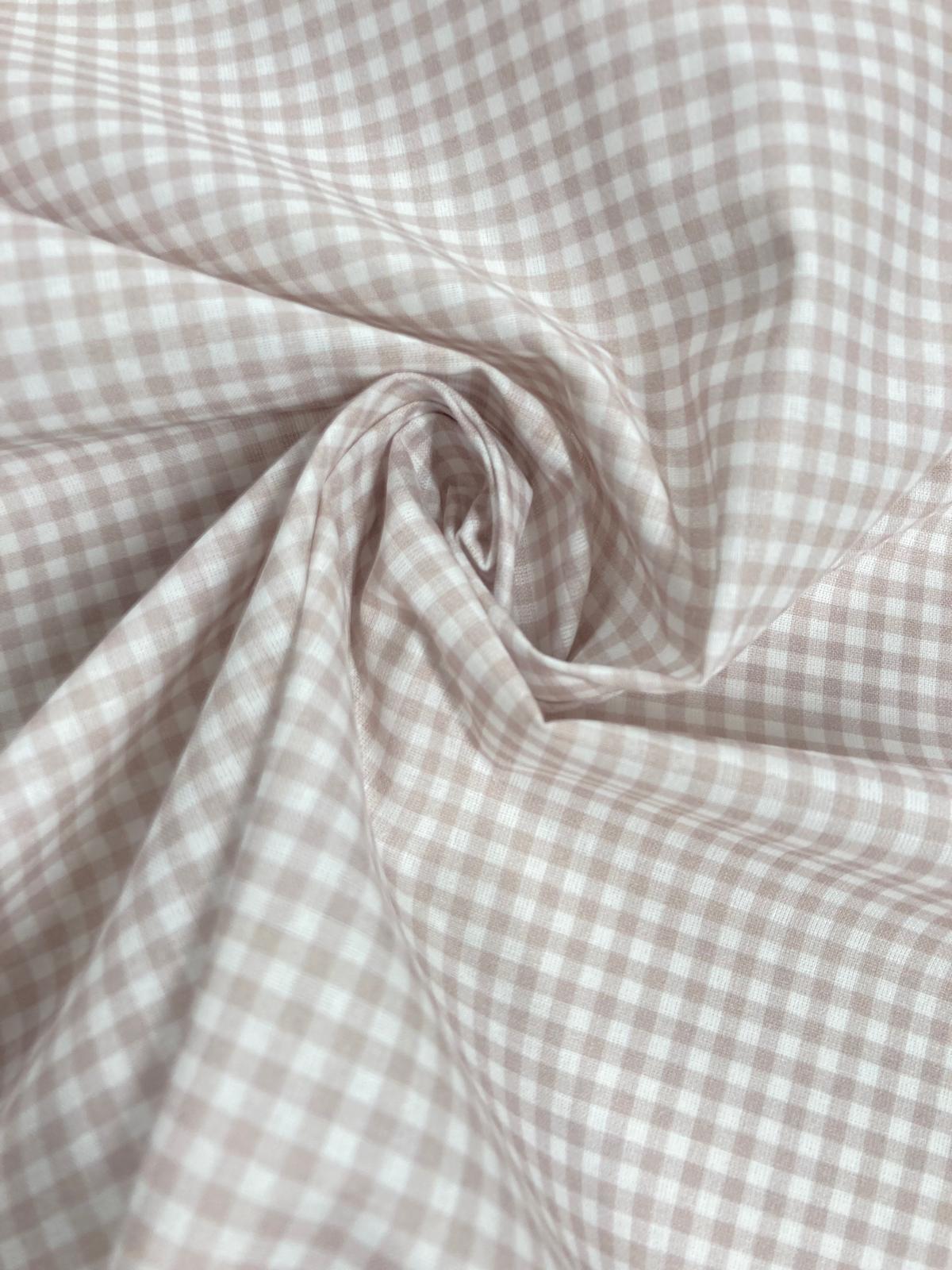 Algodón Alejandra cuadritos camel