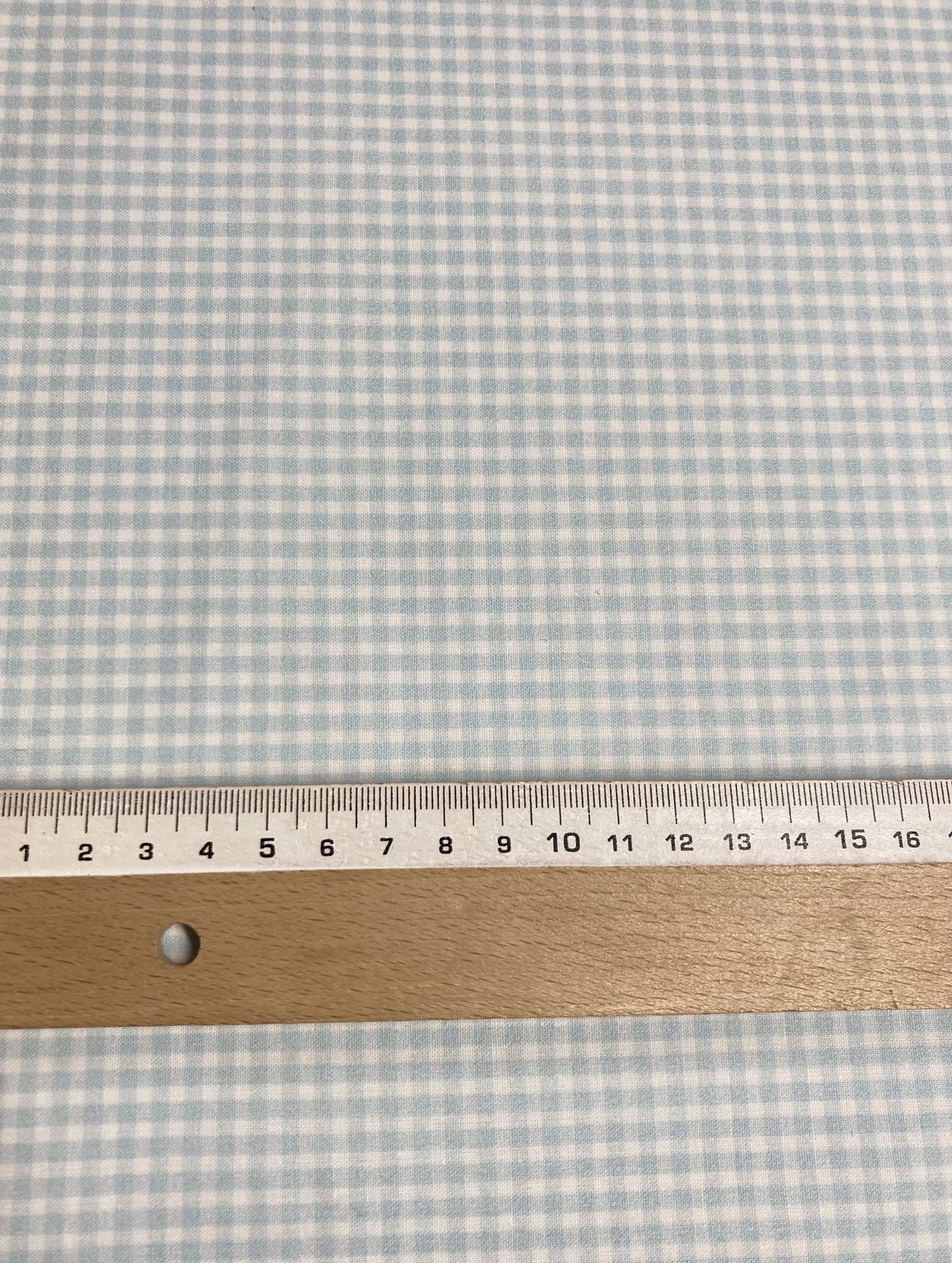 Algodón Alejandra cuadritos aguamarina