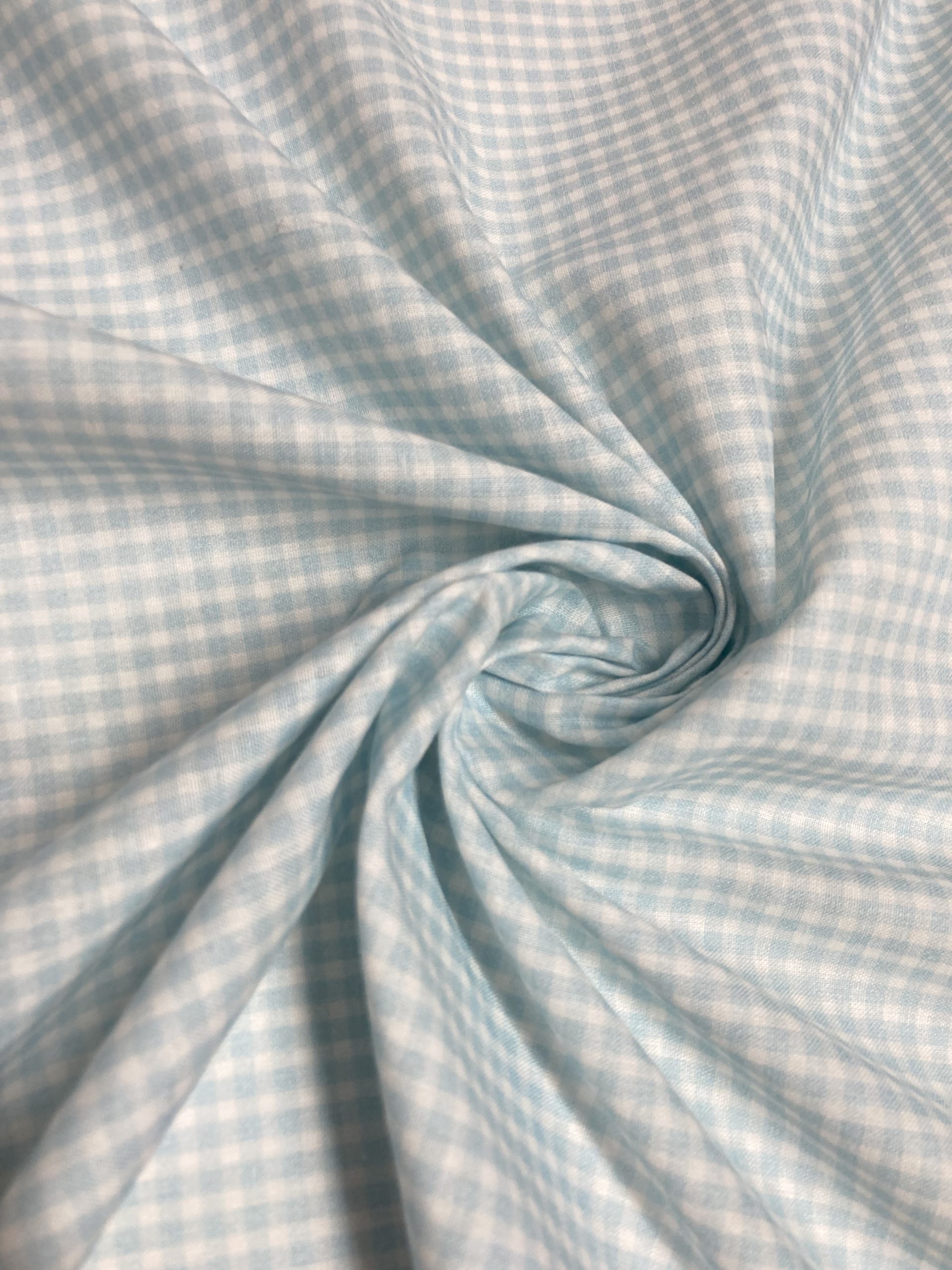 Algodón Alejandra cuadritos aguamarina