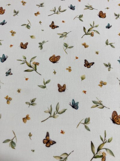 algodón mariposas y hojas