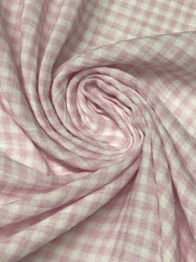 Doble gasa Katy cuadros rosa
