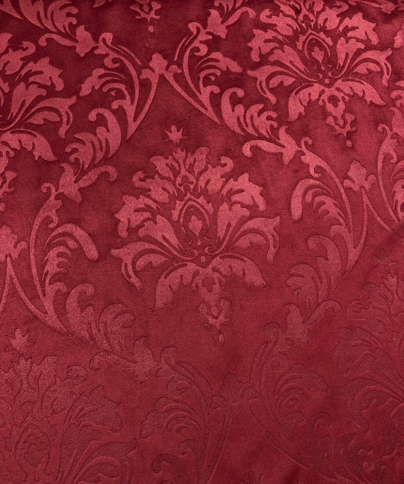 Terciopelo gofrado granate