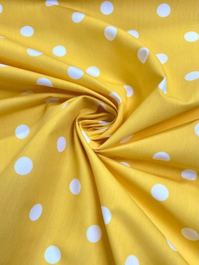 Popelín Flamenca amarillo l.blanco