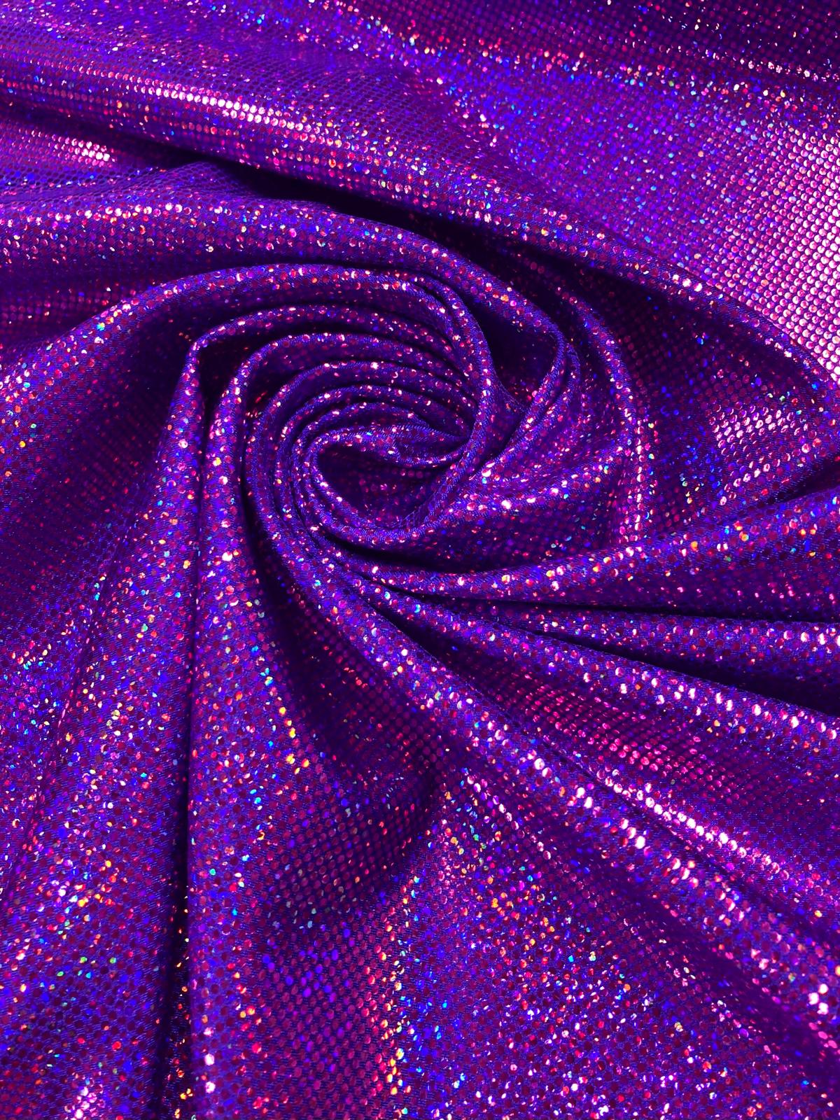Lycra multipuntos hologramas morada
