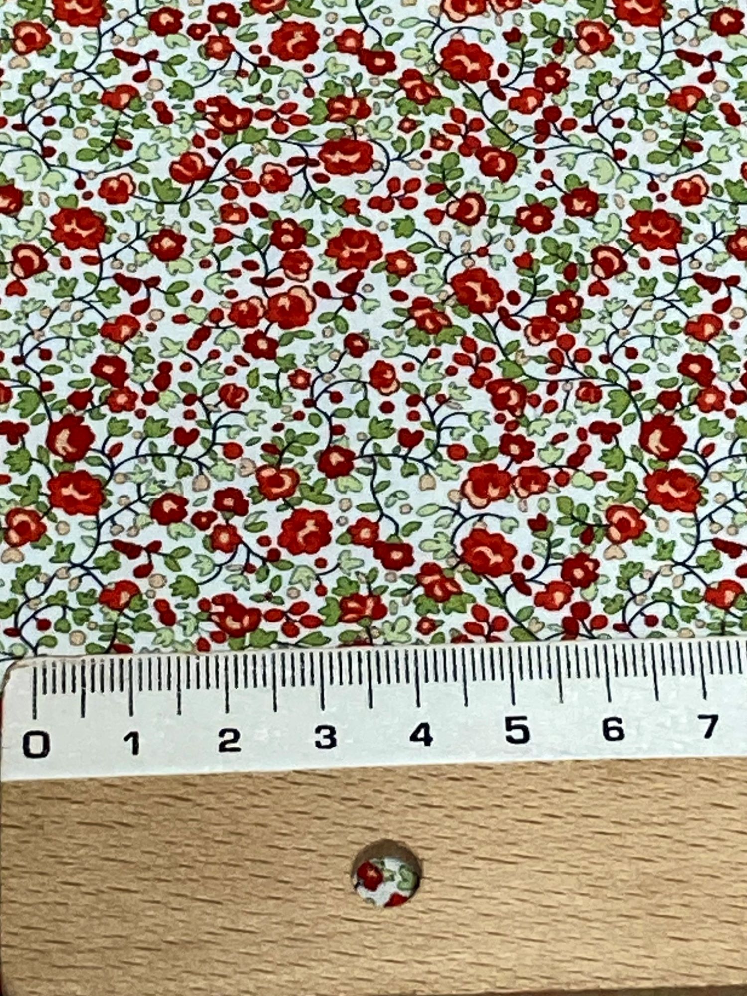 Algodon flores Fleur rojo