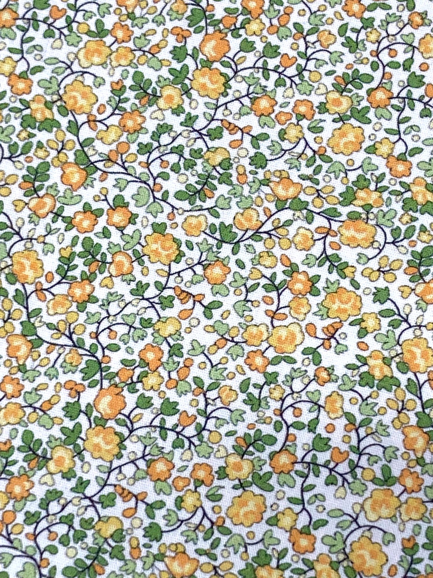 Algodon flores Fleur amarillo