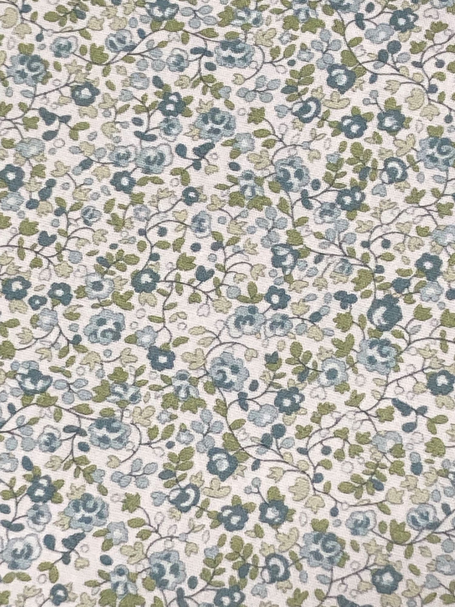 Algodon flores Fleur celeste