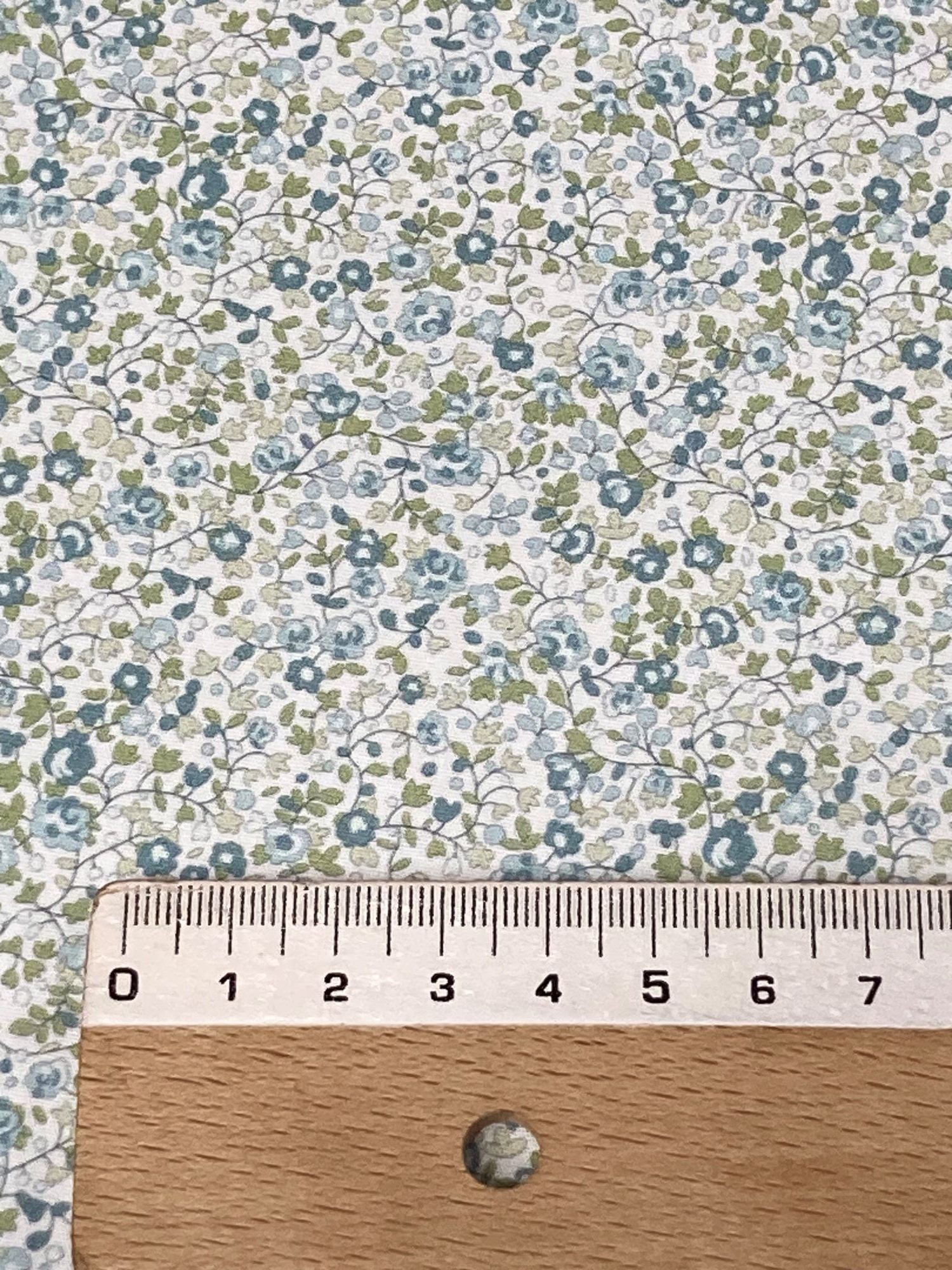 Algodon flores Fleur celeste