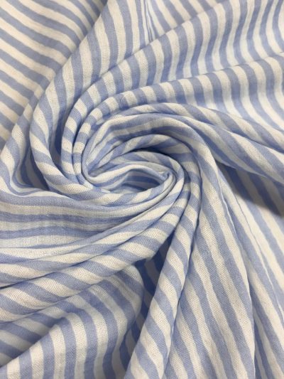 Doble gasa Katy rayas celeste